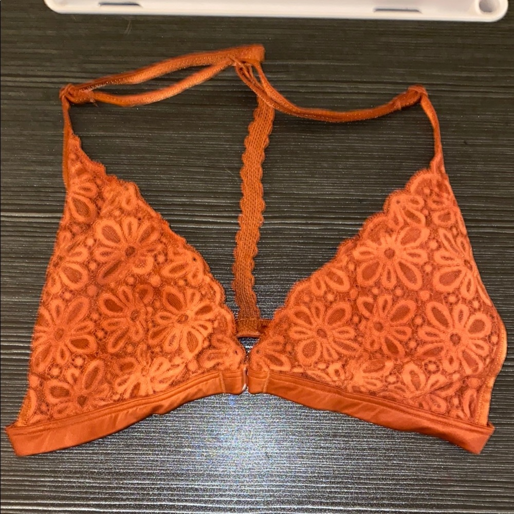 Burnt Orange Lace Bralette